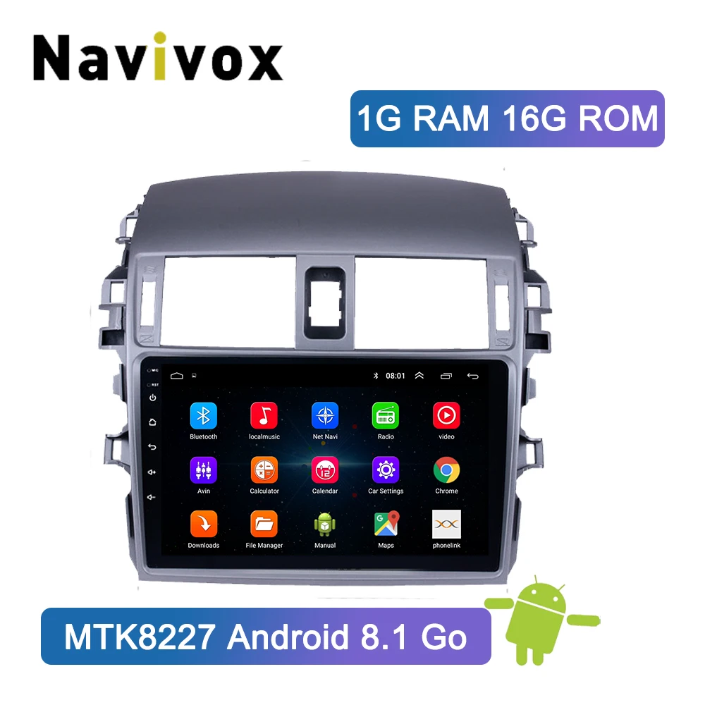 

Navivox Android 8.1 Car Radio Multimedia Player For Toyota Corolla E140/150 2008 2009 2010 2011 2012 Stereo GPS Navigation 2 din