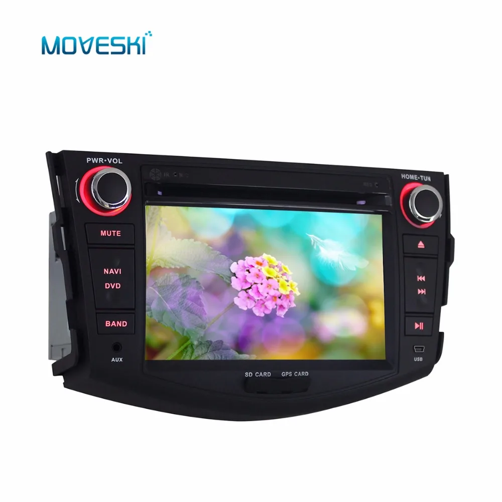 Moveski J8820 Android 6.0 Car Stereo 7 inch for Toyota RAV4 2006-2012 HD 1024*600 Quad Core 2GB Flash +32GB TV WiFi Camera OBD2 |