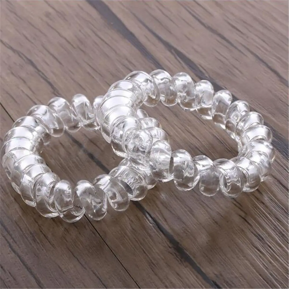 

3pcs Hot hair rope wholesale telephone wire hair band Hair Accessories women Rubber bands Girl Hair Gum elastic hairband