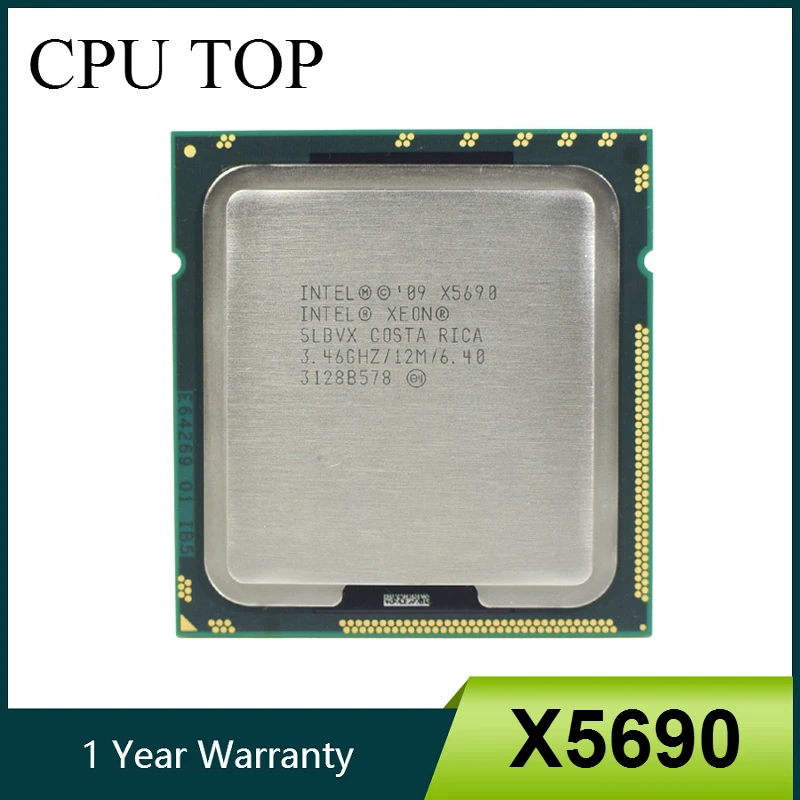 Процессор Intel Xeon X5690 3,46 GHz 6.4GT/s 12MB 6 Core 1333MHz SLBVX CPU