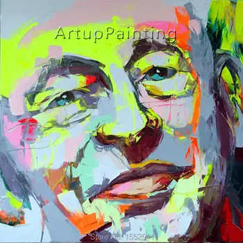 

Palette knife painting portrait Palette knife Face Oil painting Impasto figure on canvas Hand painted Francoise Nielly 06-21
