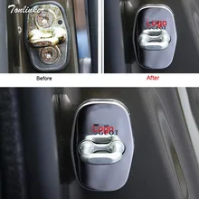 Tonlinker 4 шт. автомобильный стиль из нержавеющей стали дверной замок защитные наклейки для 2009-14 Citroen/DSPeugeot 3008/2008/308/408/508/301