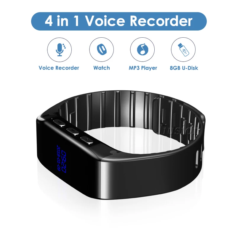 Wristband Wearable 32G Digital Voice Recorder USB2.0 High Speed Audio Recording