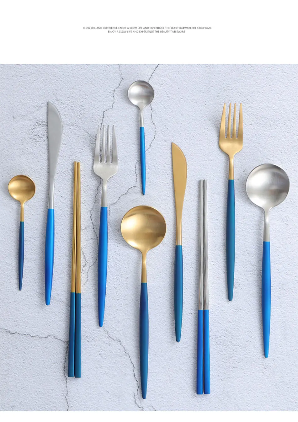 Luxury 304 Stainless Steel Tableware Set Black Rose Gold European Western Food Dinnerware Sets knife Forks Black Cutleries 4pc (15)