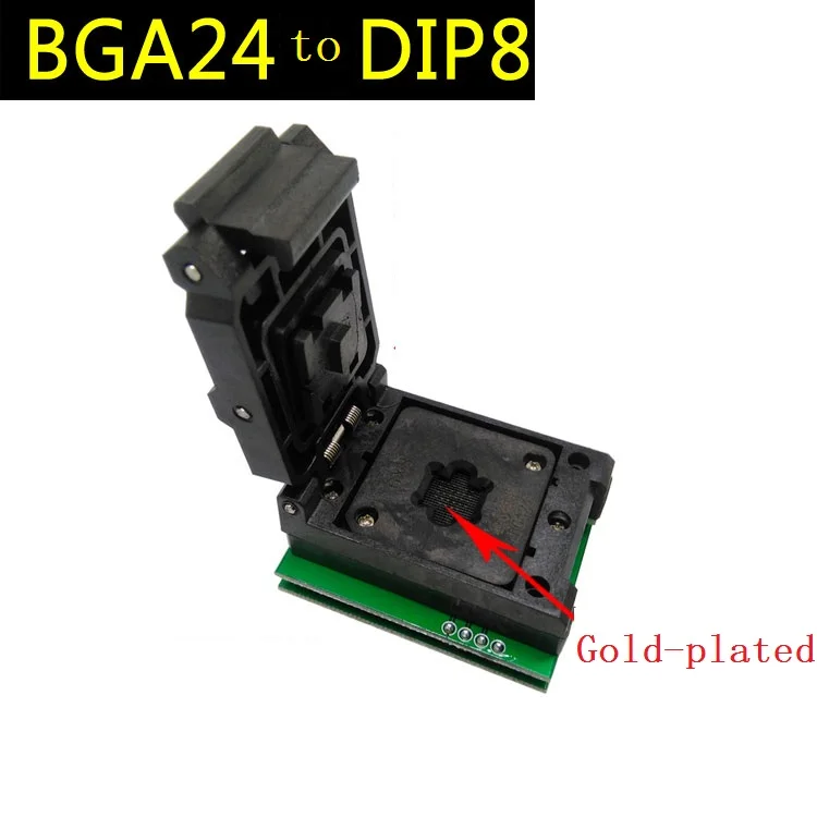 

New BGA24-DIP8 Burning Platform Flip-over Burning Platform Nine Household Programming Platform in Set Top Box pin pitch 1.0mm