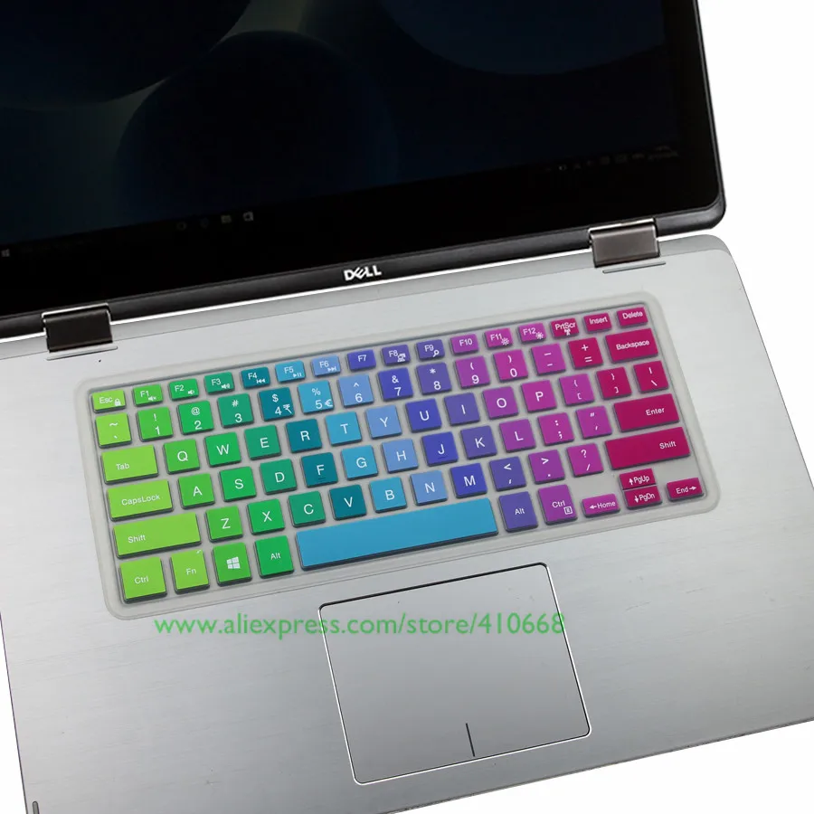 Красочные Силиконовый чехол покрытие для клавиатуры протектор для Dell Inspiron 13 5000 13,3 дюймов i7370 i7373 5580 5482 3482 1" ноутбук