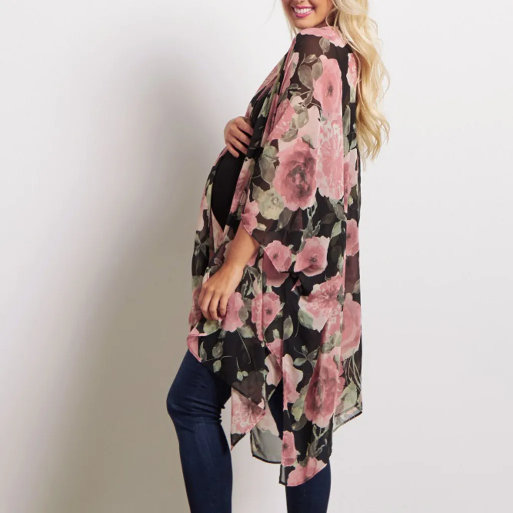 

Feitong 2019 Blusas Feminina Shirt Women Blouses Camiseta Mujer Shawl Floral Print Kimono Cardigan Top Cover Up Blouse Beachwear