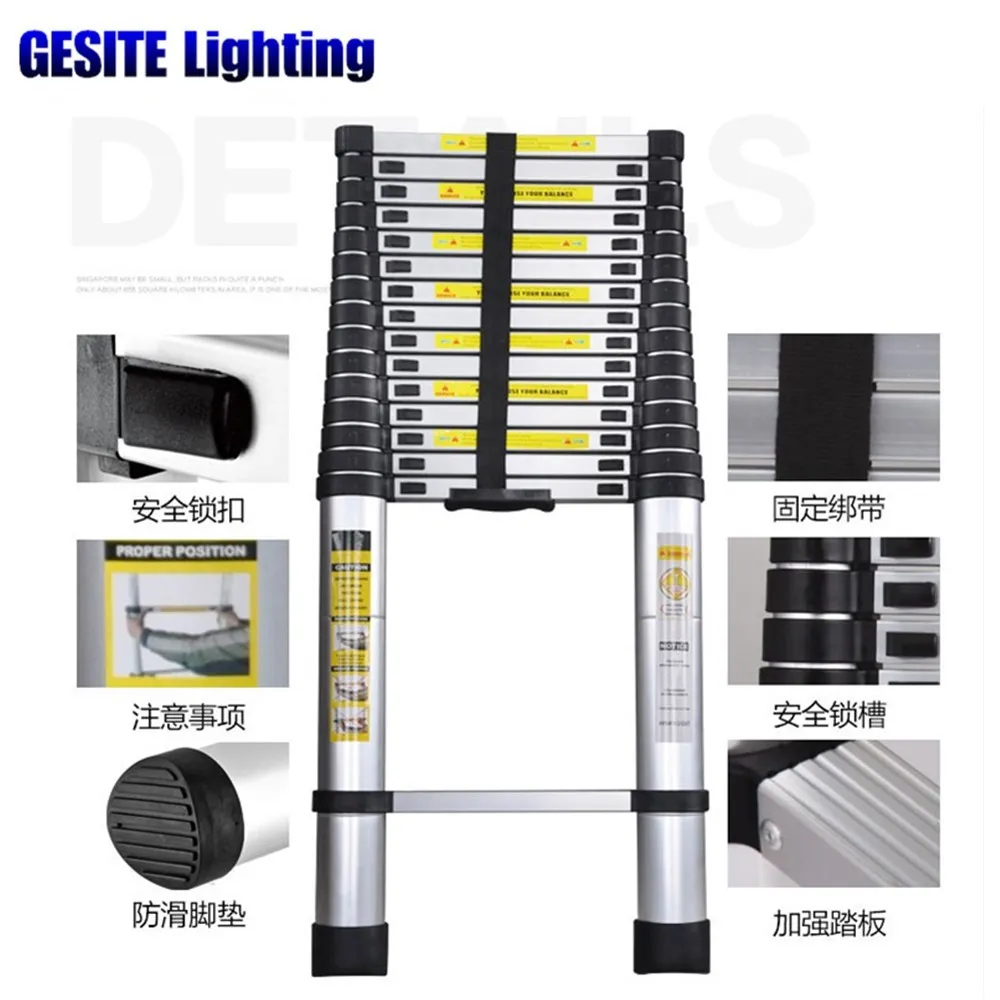 

1 PCS 3.8m Household Extension Telescopic Multipurpose Retractable Aluminum