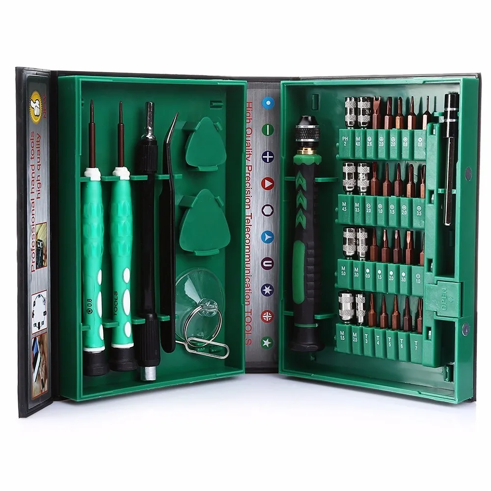 

38 in 1 set of tools instruments cell phone repair tool kit electronic repairing screwdriver With box Precision Multipurpose