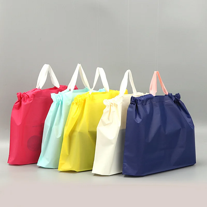 

200pcs/lot Creative design Frosted Drawstring Bag Plastic Bag Clothing Gift Bag