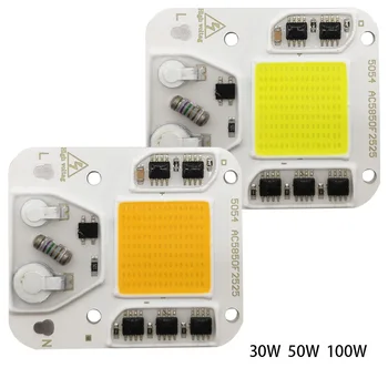 

10pcs Hontiey High Power LED Chip Warm Pure Cold White Lighting Beads 30W 50W 100W Integrated Matrix Bulb COB Lamp