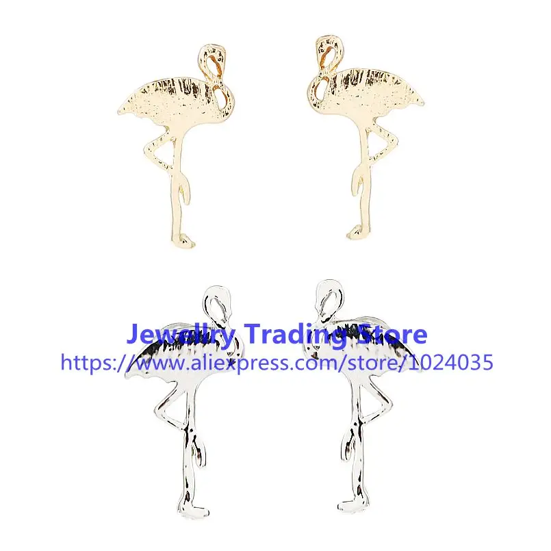 500 pair/lot Alloy Fox Earrings For Women Dress Earring New Trendy Cute Brushed Red-crowned Crane Classic | Украшения и