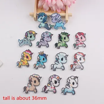 

10pcs/lot DIY planar resin cabochons accessories kawaii resin cute unicorn for kids