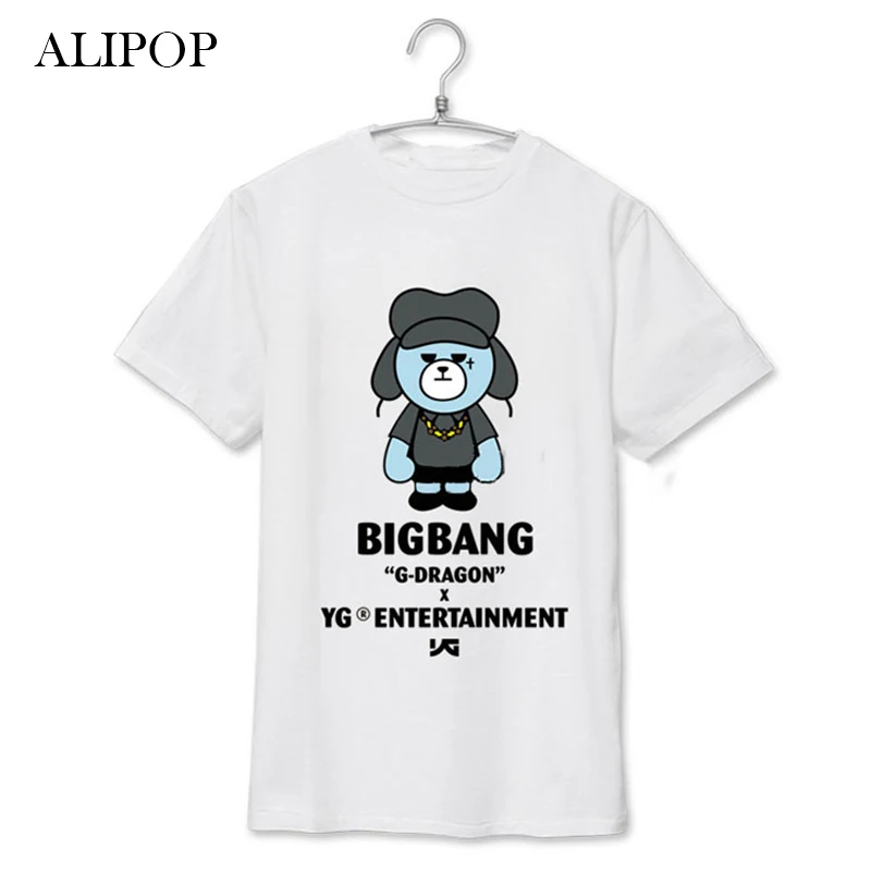 Youpop KPOP BIGBANG MADE Concert Bear рубашка альбом рубашки K-POP хлопковая одежда футболка Топы с