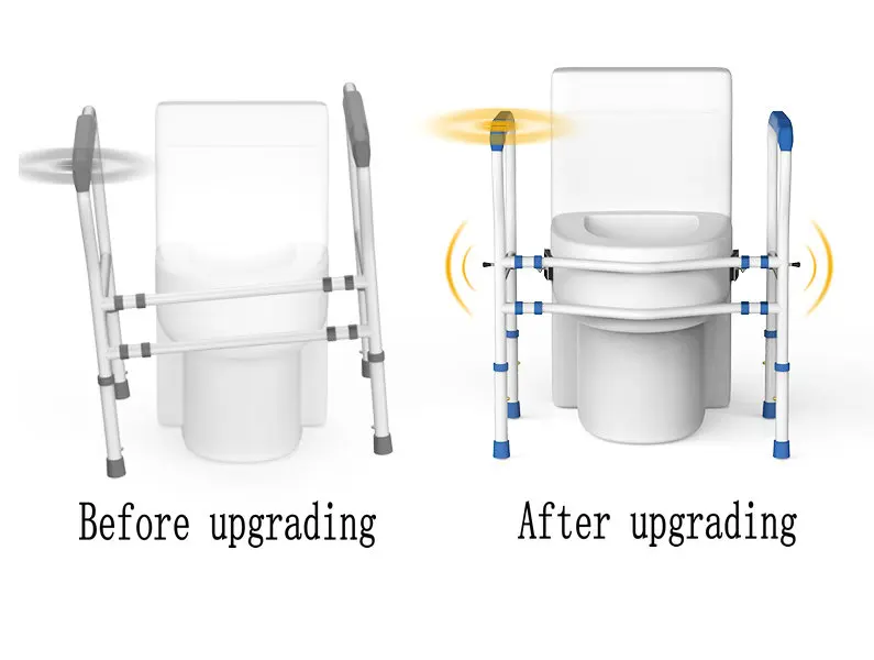 Регулируемый размер 4-го поколения подлокотник для туалета для пожилых людей и инвалидов унитаз безопасности поручни Нескользящие