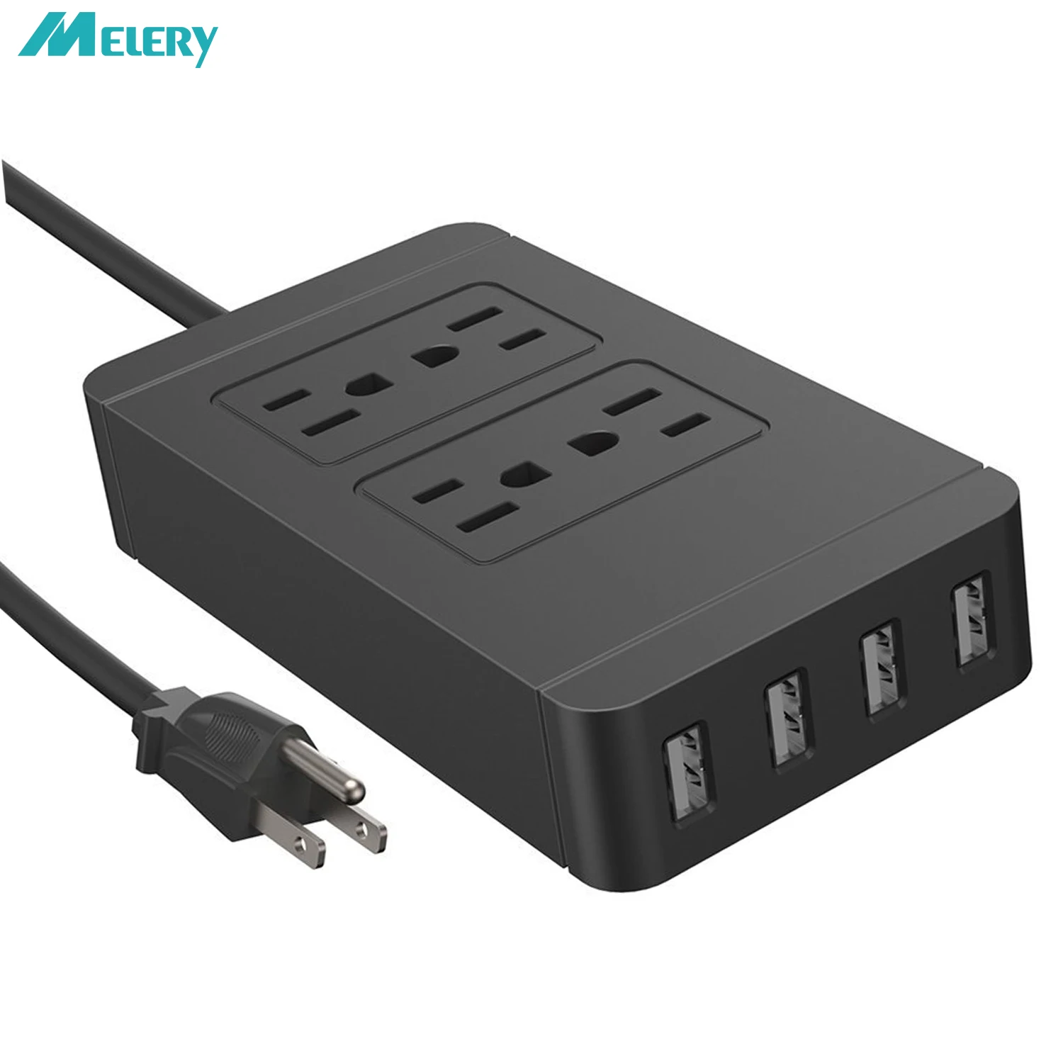 Power Strip Surge Protector 4 AC US Outlet Socket with USB 4 Port Fast
