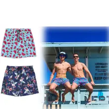 Летние Новые мужские пляжные шорты для серфинга арбуза Цветочные Плавки Спортивные быстросохнущие шорты Короткие