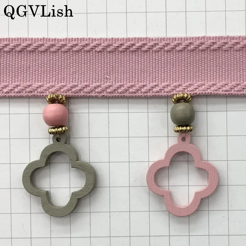 QGVLish 12 м/лот деревянные занавески с бахромой кружевные планки DIY шитье дивана для