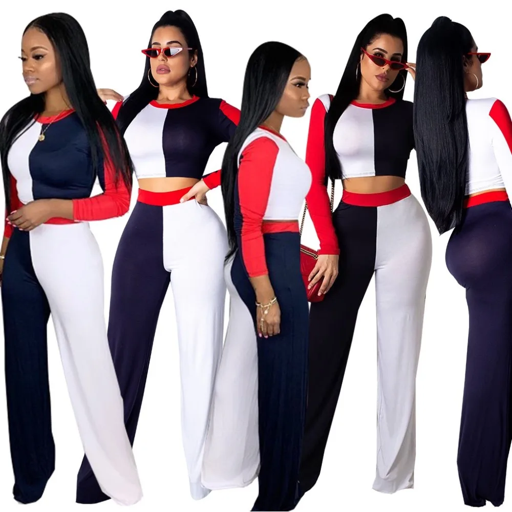 

2019 New African Fashion full sleeves tops with loose Pants 2pcs/Suit Big Elastic