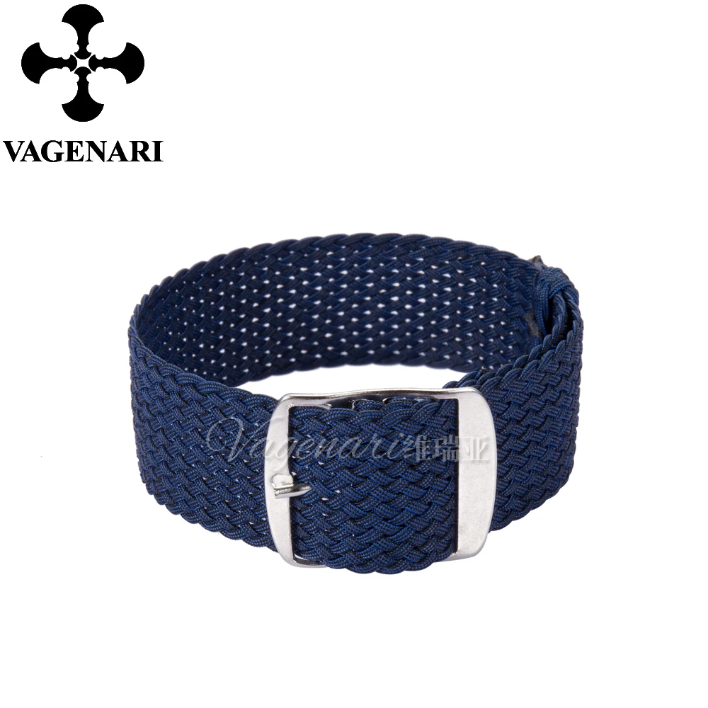 

Fashion Dark Blue Perlon Strap Braided Watch Strap 20mm Waterproof Watch Strap Watchband