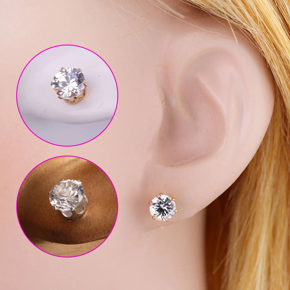 Buy Fashion Bling Round Rhinestone Earring Ear Stud