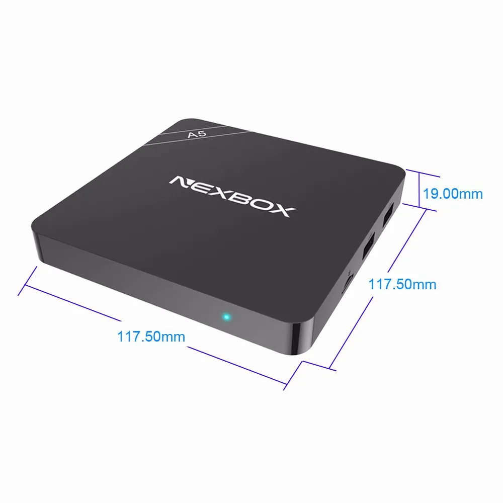 NEXBOX A5 2 GB/16 GB Amlogic S905X четырехъядерный процессор Cortex A53 Andrews 6,0 Smart tv BOX 2,4G WiFi 4K 2K H.265 медиа-приставка