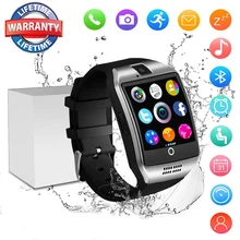 Для женщин Bluetooth Smart часы Q18 с Камера Facebook Whatsapp Twitter синхронизации SMS Smartwatch Поддержка SIM карты памяти для xiaomi телефон