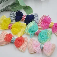 20 pçs guarnição linha gorgorão fita arcos flores apliques decoração do casamento b249