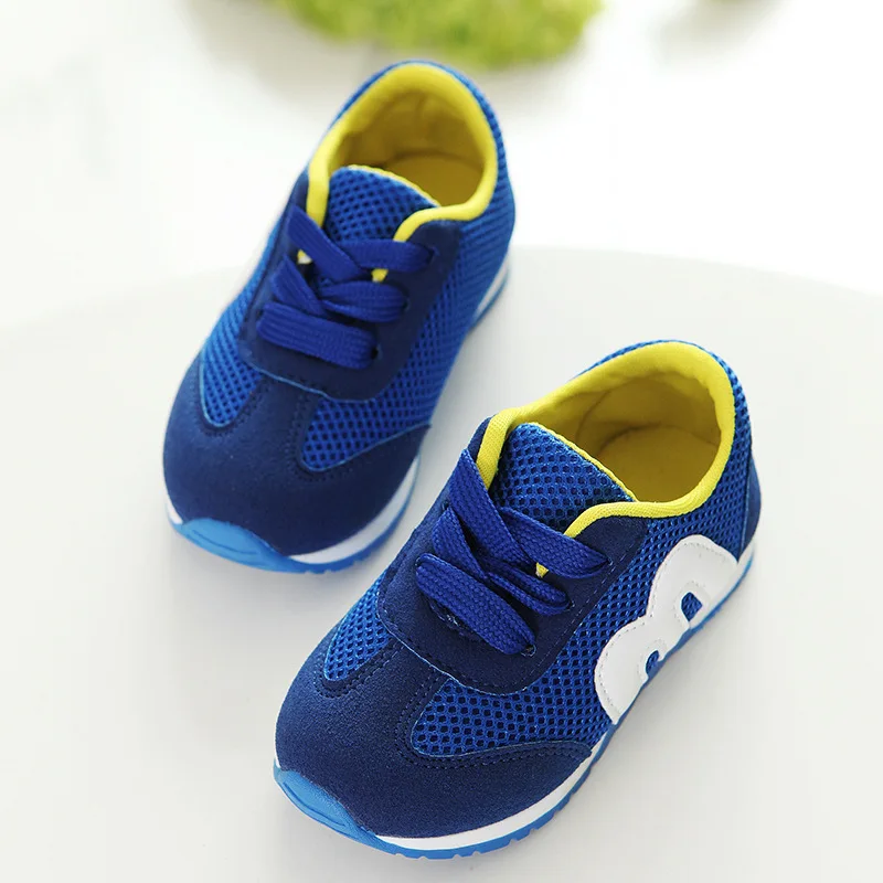 Новая Осенняя детская парусиновая обувь для девочек и мальчиков, спортивная обувь, нескользящая Мягкая подошва, детская обувь, удобные дышащие кроссовки - Цвет: Синий