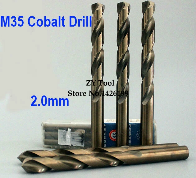 10PCS TG 2.0mm cobalt high speed steel straight shank drill Hep flowers Hep flowers stainless steel straight shank drill