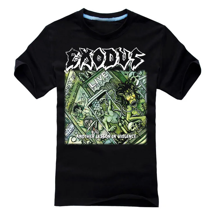 8 дизайнов иллюстрации Exodus рок брендовая рубашка 3D ММА фитнес тяжелый рок тяжелый темный металл панк Хлопок Уличная - Цвет: 5