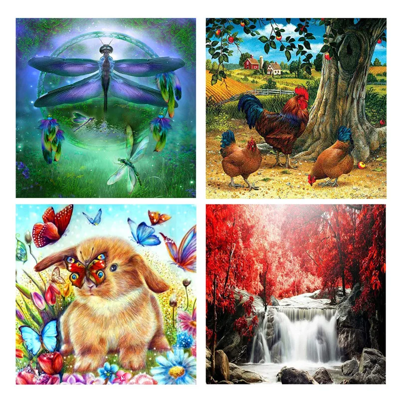 

DIY 5D custom diamond painting full diamond square diamond animal cross stitch set crystal rhinestone craft mirror sticker