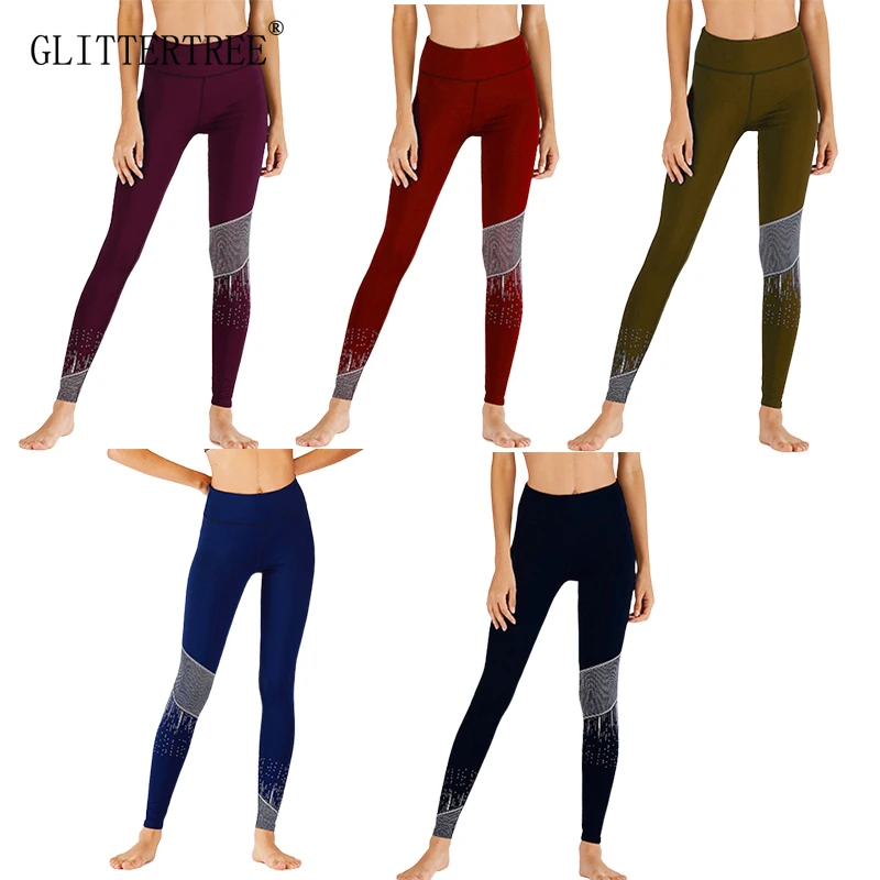 

2019 summer new yoga pants color pinstripe pants women's fashion sports leggings dance fitness pants, slim hip yoga pants pants