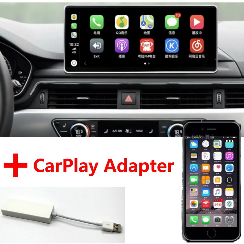 Sale Liislee Car Multimedia Player NAVI 10.25 Inch For Audi A4 A4L B9 8W 2016~2018 CarPlay Adapter Radio Stereo GPS Navigation 0