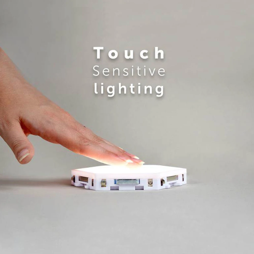 DIY Квантовая лампа модульный сенсорный светильник s Шестигранная лампа светодиодный ночник магнитный шестигранный креативный настенный светильник