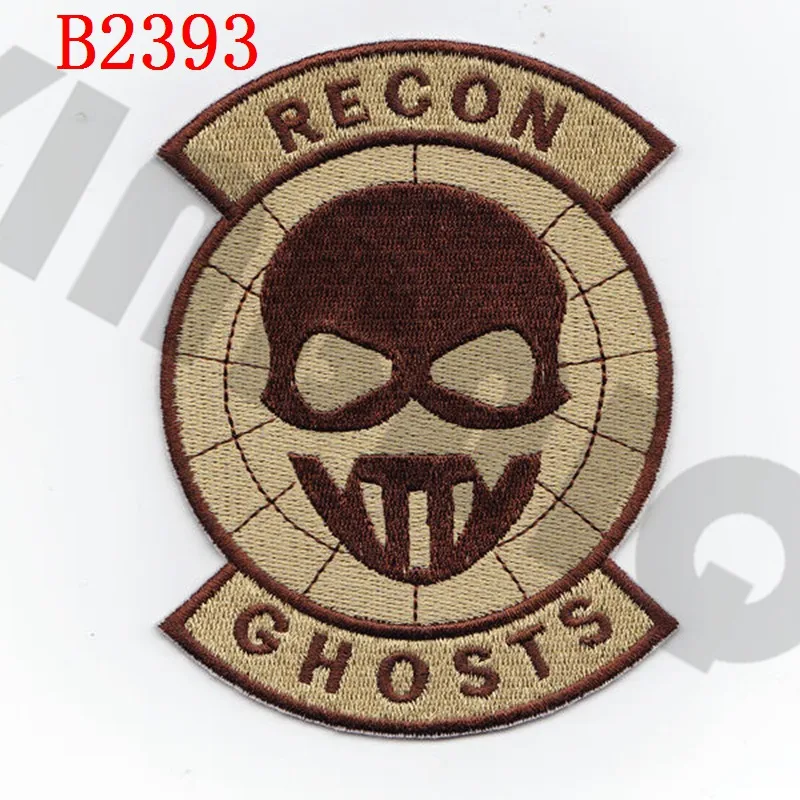 Вышивка патч NSWDG DEVGRU Seal Team 6 Ghosts Recon боевой дух тактический военный - Цвет: B2393 Tan