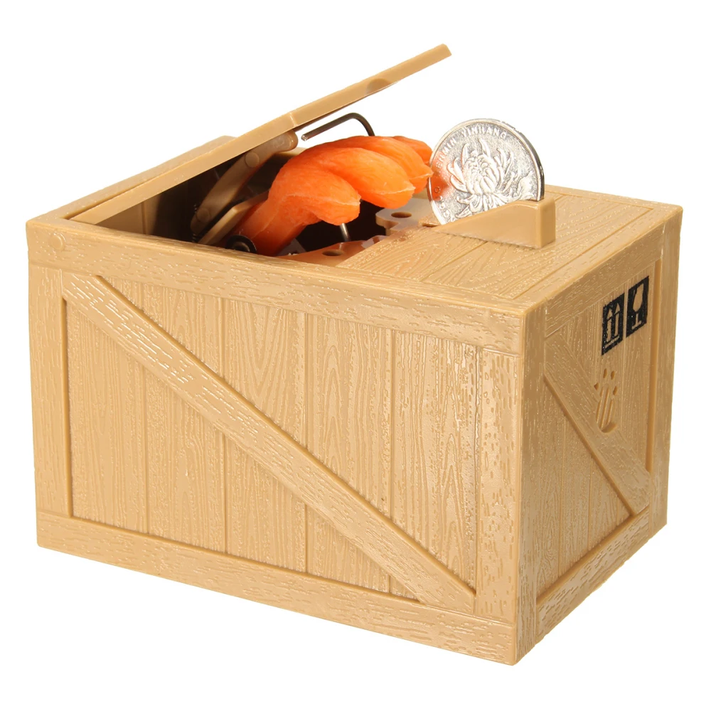 Cat In Box Piggy Bank Cat Paw Steal Coin Money Box Mischeaf Kitty Cat