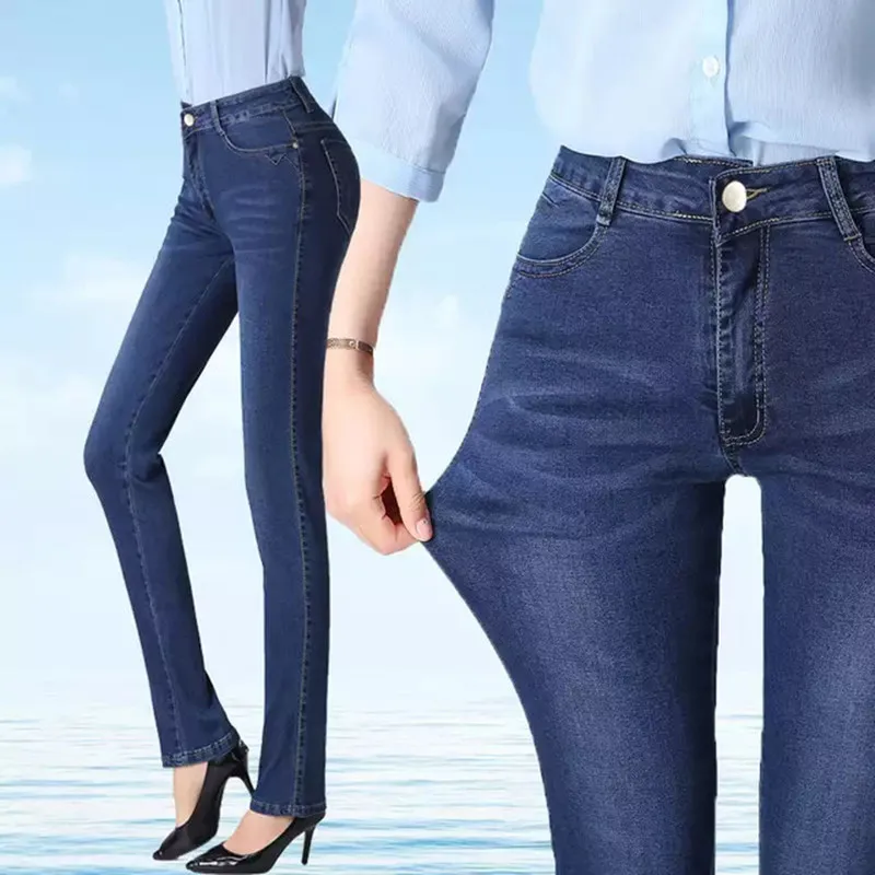 Jean Fashion Hot Embroidered Jeans Women Pant Skinny High