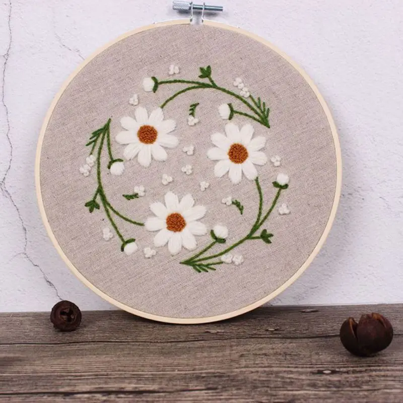 

DIY Flower Daisy Tools Valentines of Home Decoration with Kit Embroidery Gift Accessories Range Full Day Pattern Hand
