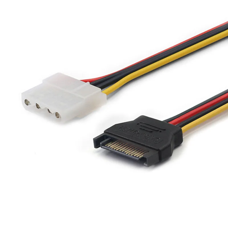 

4Pin Power Supply Cable IDE Molex to 2 Serial ATA SATA Y Splitter Hard Drive Power Supply Cable 2018 New