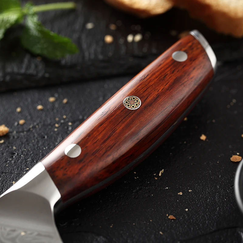  XINZUO 6 PCS Set Kitchen Knives Damascus VG10 Japanese Style Paring Utility Nakiri Bread Slicing Ch - 33037699150