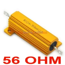 20 шт./лот) 56 Ом 50 Вт проволочный Алюминиевый Размещенный резистор, 50 Вт