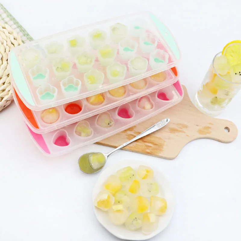 

Silicone Molds For Ice Heart Shape Ice Cube Tray Maker Magic Summer Gadget Reusable Ice Cream Tools