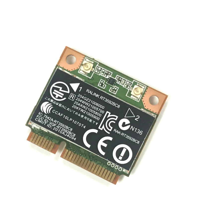 

RALINK Rt3592 rt3592bc8 Dual band 300Mbps Wifi half Mini PCI-E Wireless-N Card SPS: 630813-001 For hp 4230s 4430s 4530s 4730s