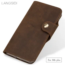 wangcangli Genuine Leather phone case leather retro flip phone case For Gionee M6 plus handmade mobile phone case wangcangli Genuine Leather phone case leather retro flip phone case For Gionee M6 plus handmade mobile phone case
