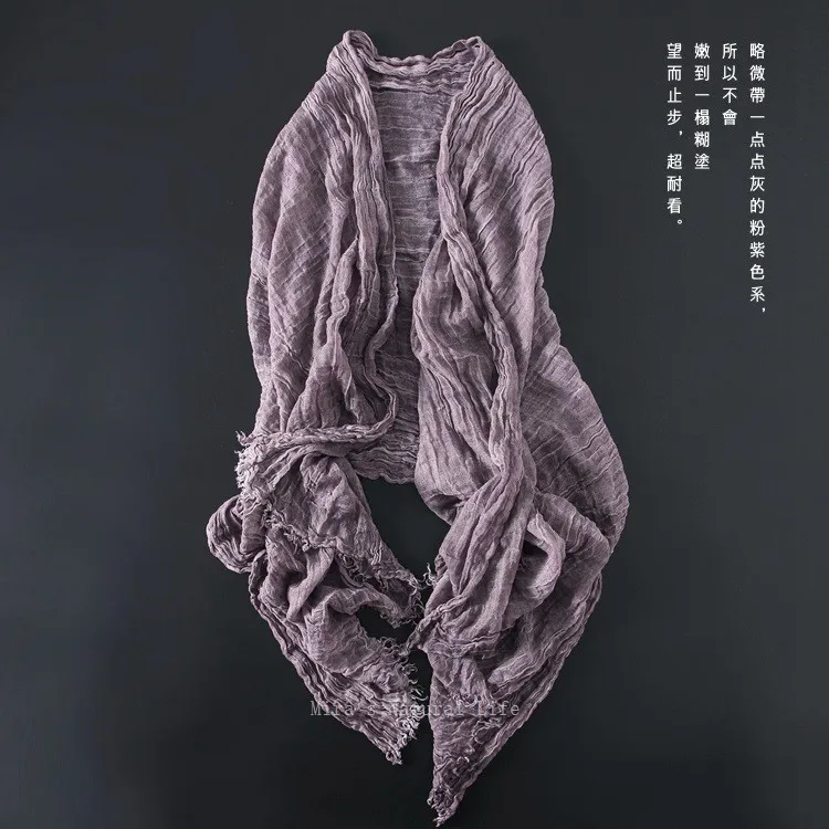 Зимний шарф, льняной шарф Desigua, шарф и шаль, 8 цветов, мягкий льняной шарф 180 см, льняная текстура, винтажный шарф