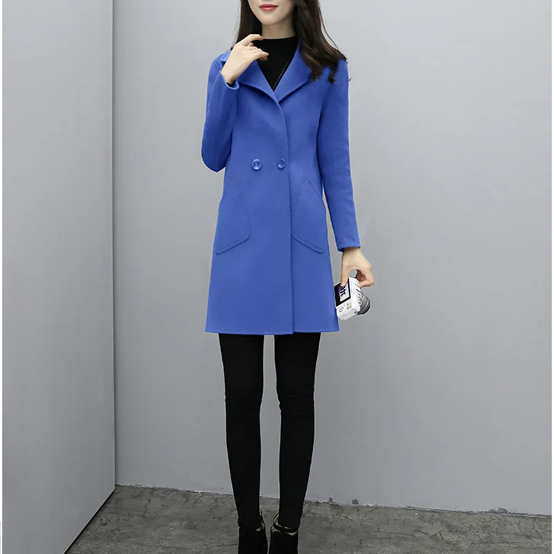 VogorSean зимняя женская Шерстяные пиджаки куртка 2018 высокое качество Slim Fit Мода