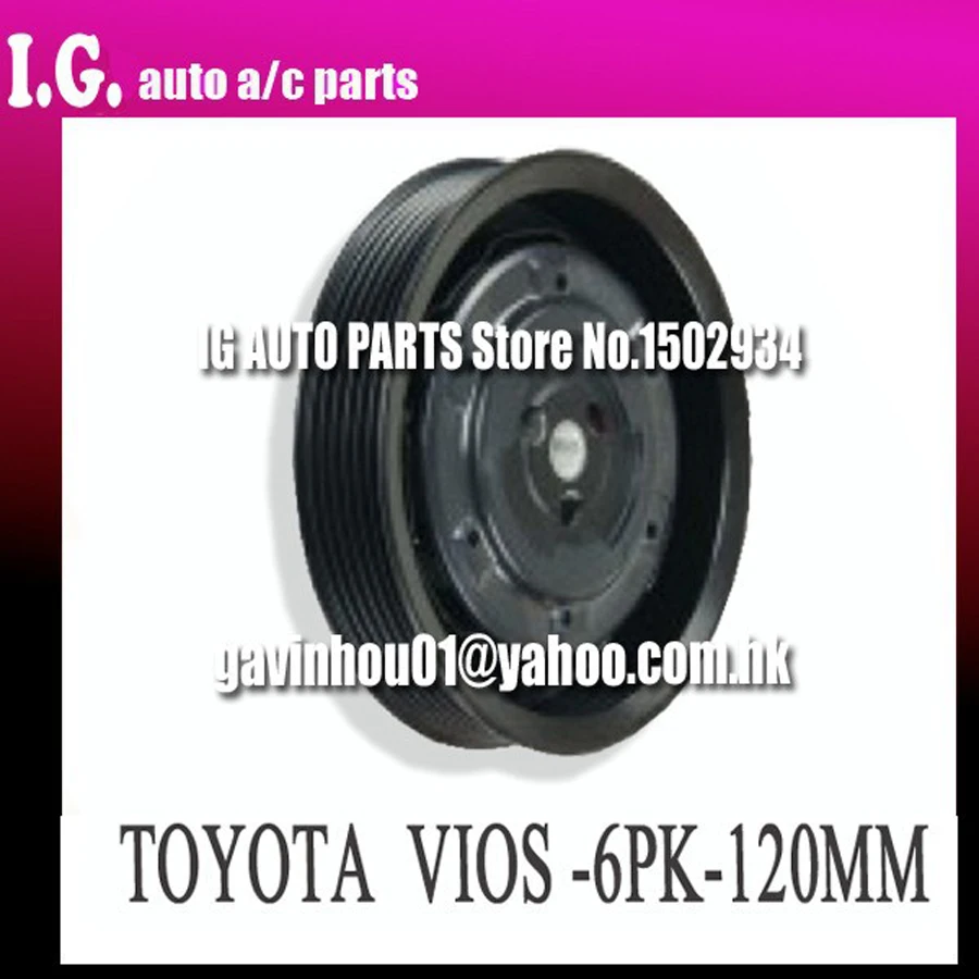 

BRAND NEW AC CLUTCH FOR CAR TOYOTA YARIS BEARING SIZE 355212 GROOVES 6PK 120MM