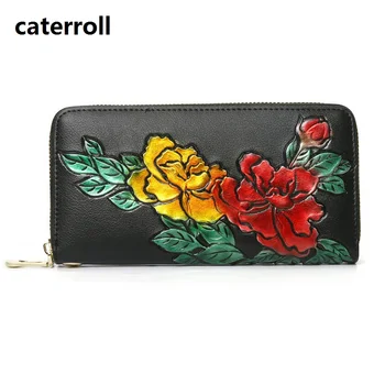 

women purse genuine leather clutch bag 2019 new ladies wallet luxury brand long female wallets and purses