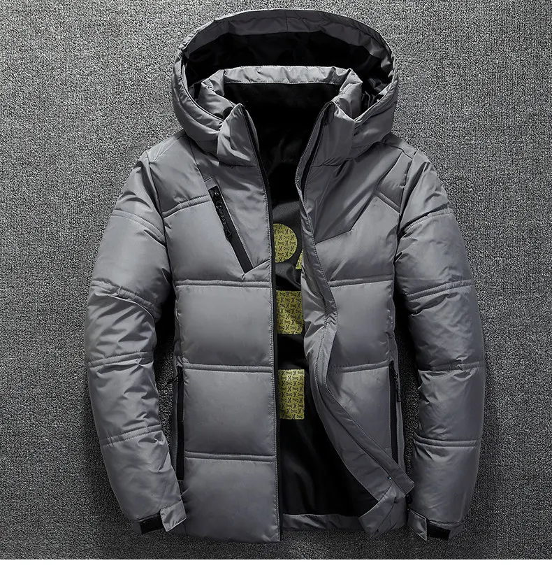 2021 New Winter Jacket Men Hooded Thick Warm Duck Down Jacket Men Parka Casual High Quality Mens Overcoat Winter Down Coats Men black puffer coat